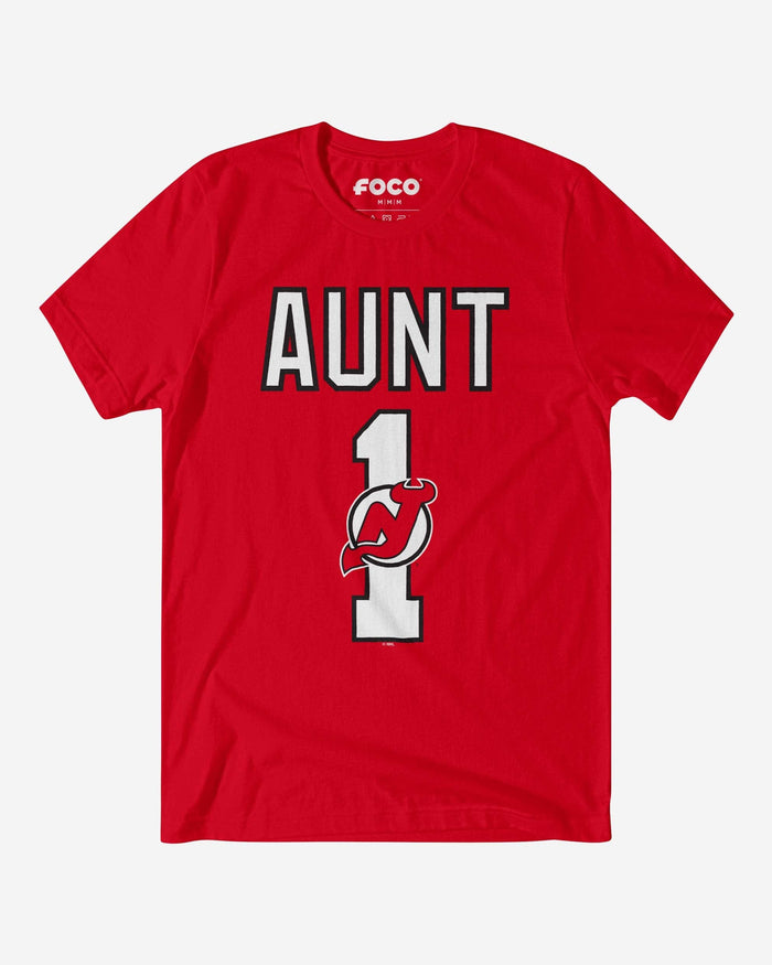 New Jersey Devils Number 1 Aunt T-Shirt FOCO S - FOCO.com