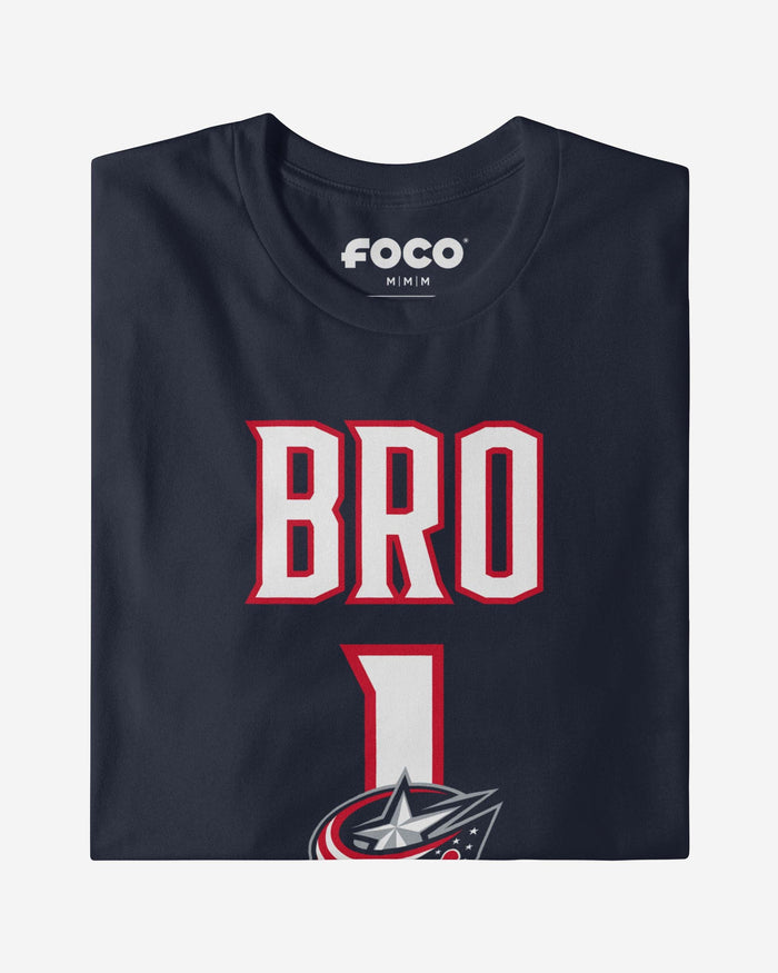 Columbus Blue Jackets Number 1 Bro T-Shirt FOCO - FOCO.com