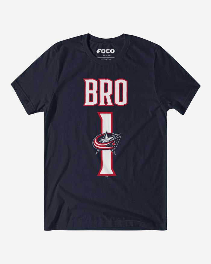 Columbus Blue Jackets Number 1 Bro T-Shirt FOCO S - FOCO.com