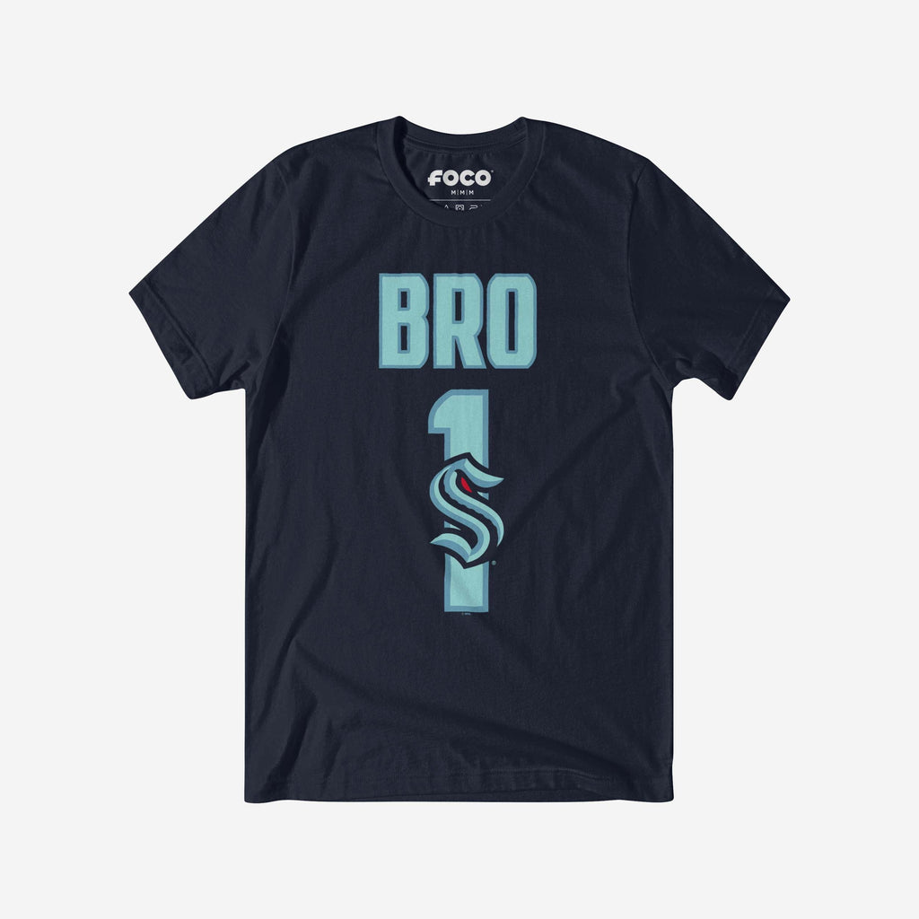 Seattle Kraken Number 1 Bro T-Shirt FOCO S - FOCO.com