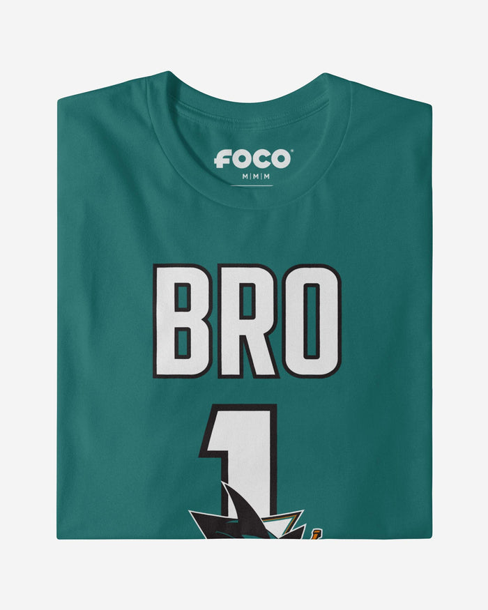 San Jose Sharks Number 1 Bro T-Shirt FOCO - FOCO.com