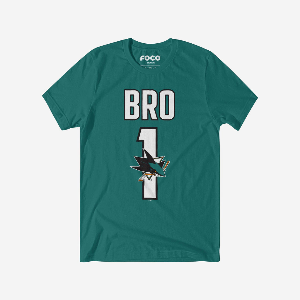 San Jose Sharks Number 1 Bro T-Shirt FOCO S - FOCO.com