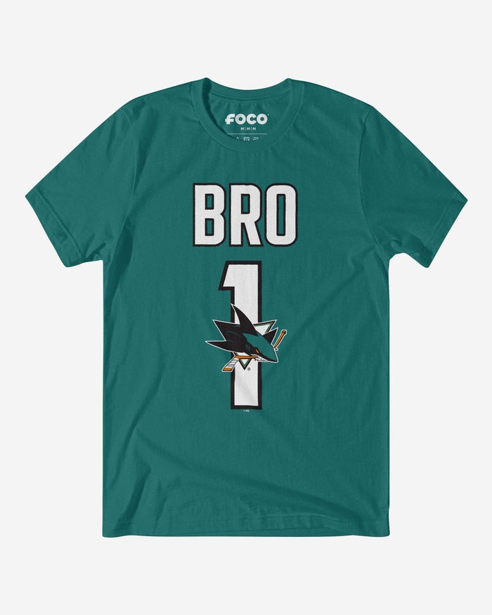 San Jose Sharks Number 1 Bro T-Shirt FOCO S - FOCO.com