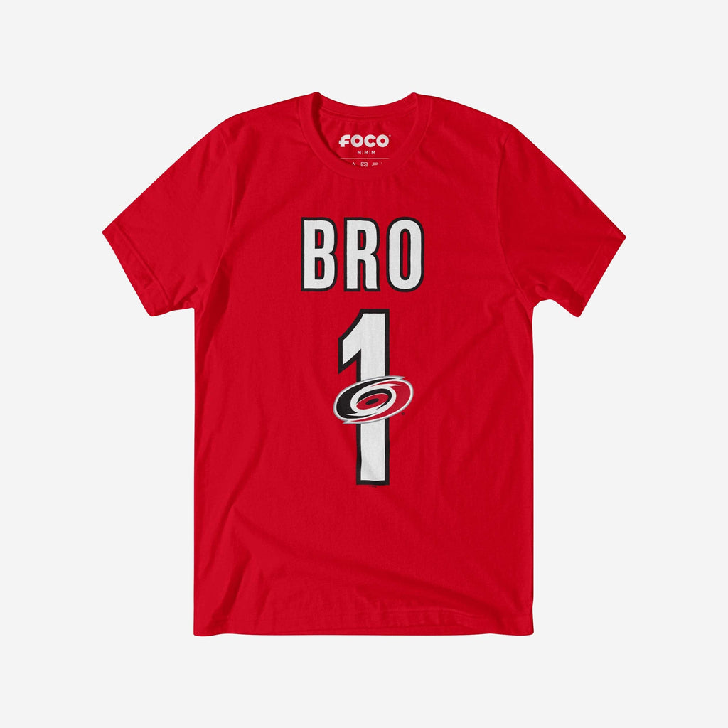 Carolina Hurricanes Number 1 Bro T-Shirt FOCO S - FOCO.com