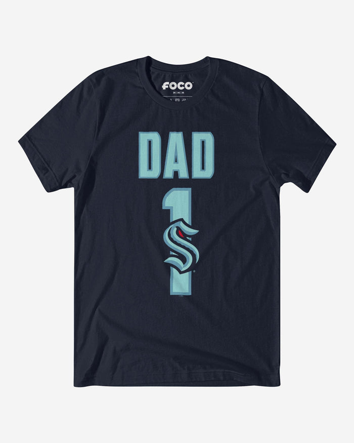 Seattle Kraken Number 1 Dad T-Shirt FOCO S - FOCO.com