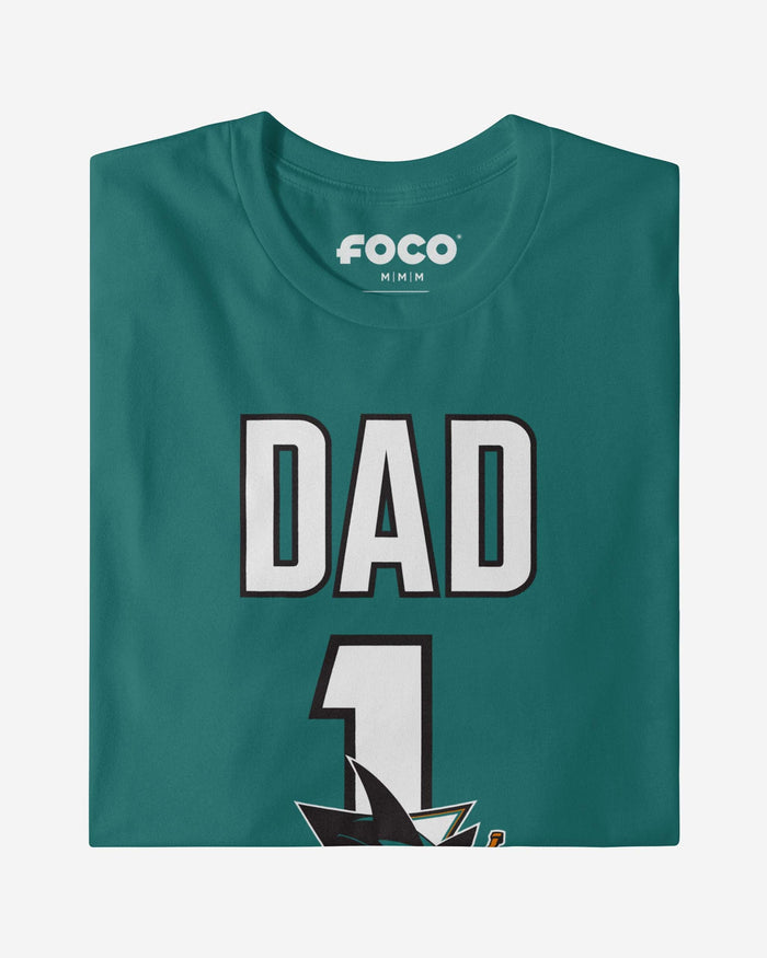 San Jose Sharks Number 1 Dad T-Shirt FOCO - FOCO.com