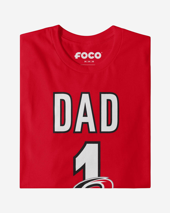 Carolina Hurricanes Number 1 Dad T-Shirt FOCO - FOCO.com