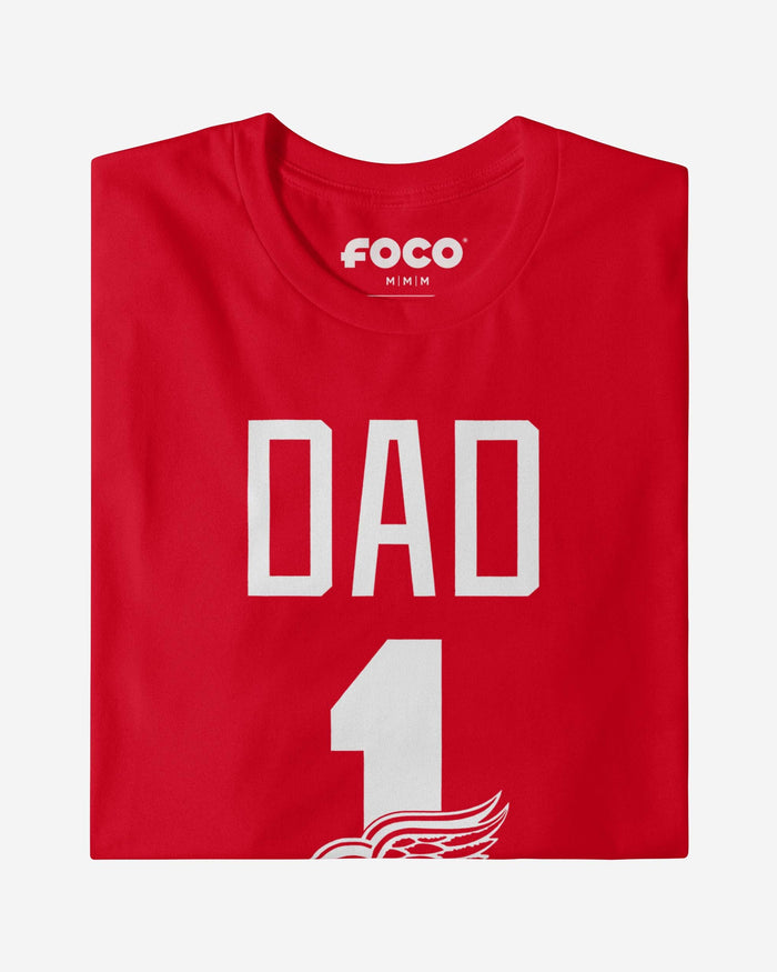 Detroit Red Wings Number 1 Dad T-Shirt FOCO - FOCO.com