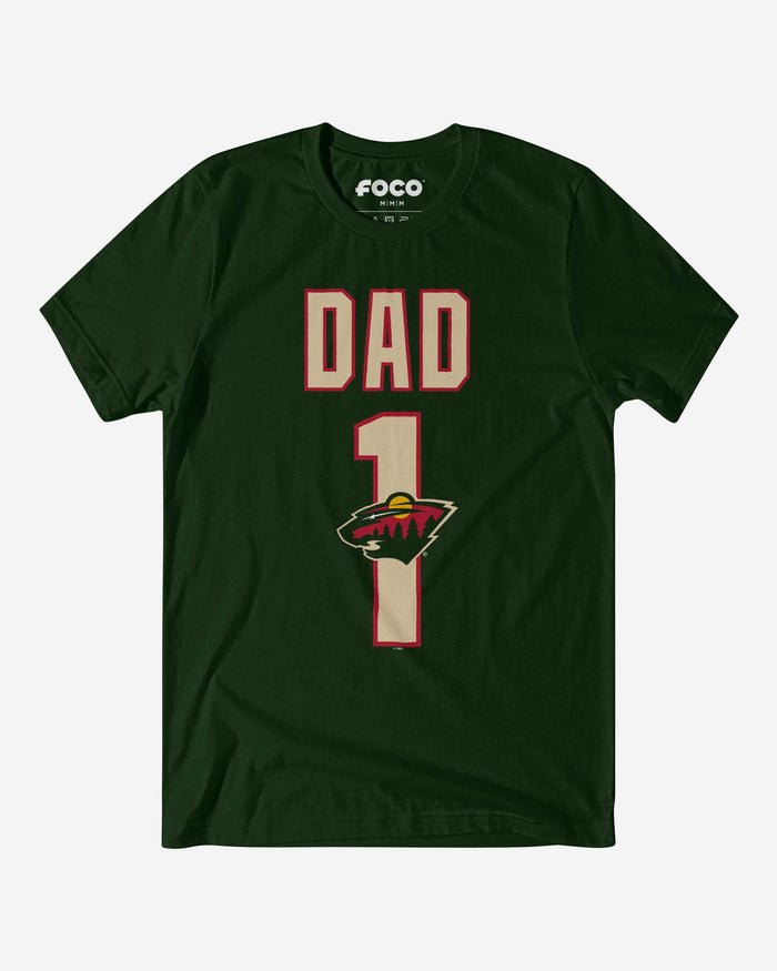 Minnesota Wild Number 1 Dad T-Shirt FOCO S - FOCO.com