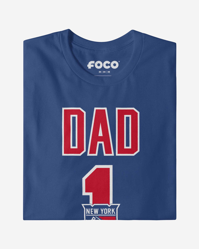 New York Rangers Number 1 Dad T-Shirt FOCO - FOCO.com