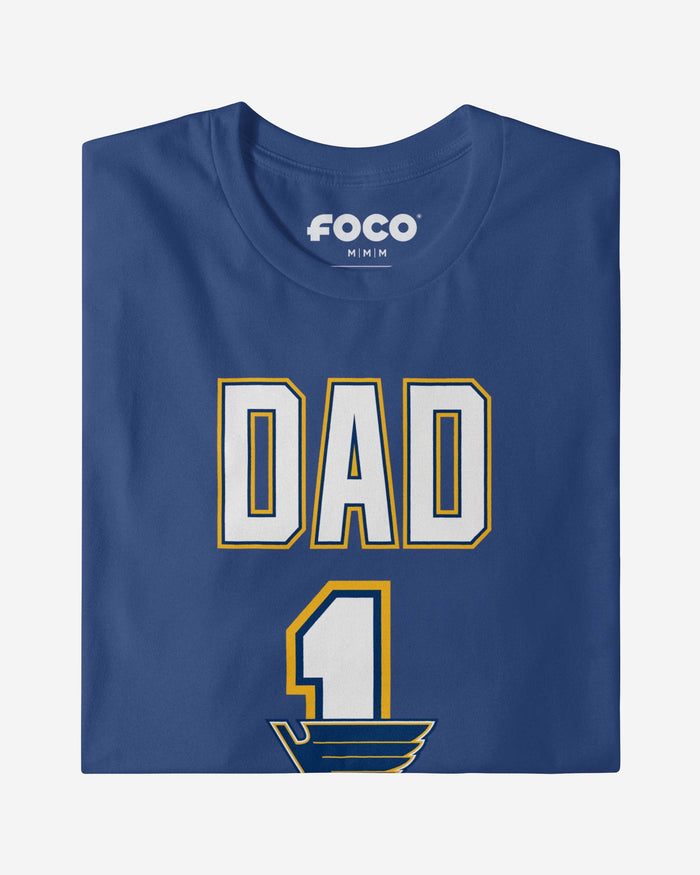 St Louis Blues Number 1 Dad T-Shirt FOCO - FOCO.com