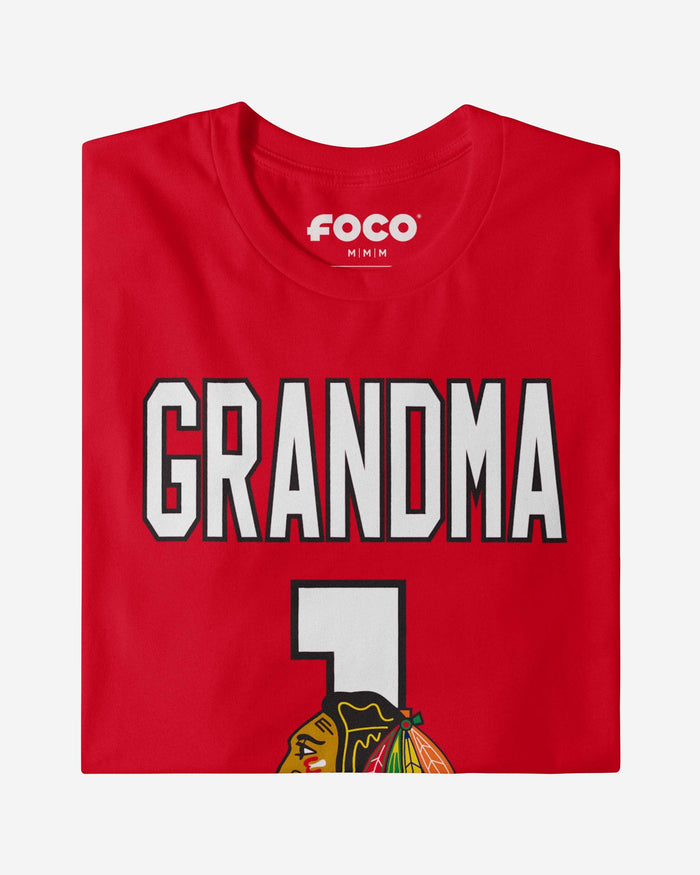 Chicago Blackhawks Number 1 Grandma T-Shirt FOCO - FOCO.com