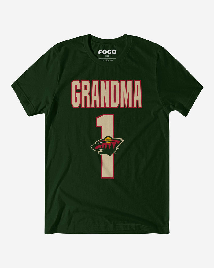 Minnesota Wild Number 1 Grandma T-Shirt FOCO S - FOCO.com