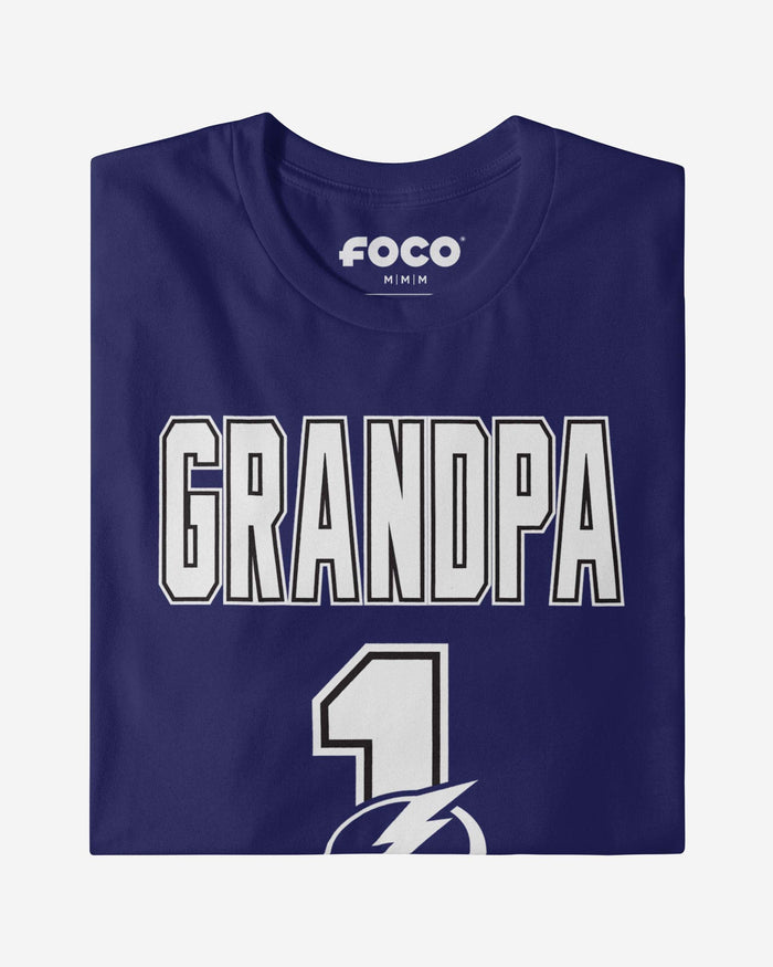 Tampa Bay Lightning Number 1 Grandpa T-Shirt FOCO - FOCO.com