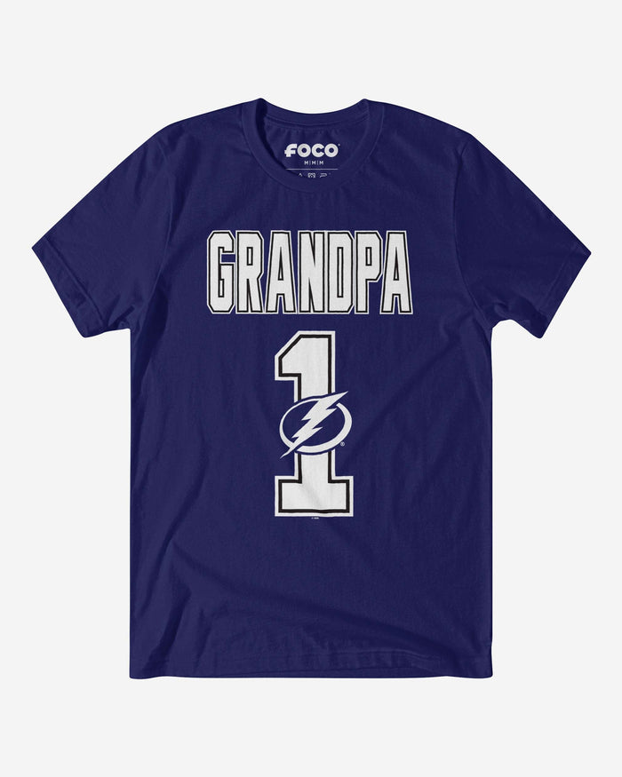 Tampa Bay Lightning Number 1 Grandpa T-Shirt FOCO S - FOCO.com