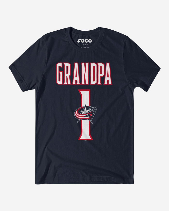 Columbus Blue Jackets Number 1 Grandpa T-Shirt FOCO S - FOCO.com