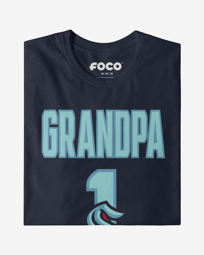 Seattle Kraken Number 1 Grandpa T-Shirt FOCO - FOCO.com