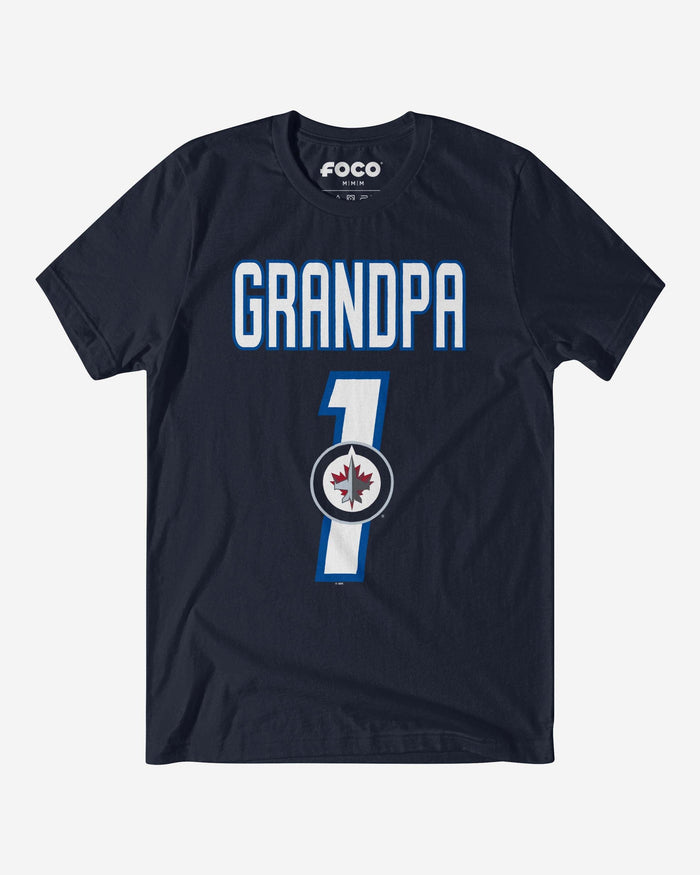 Winnipeg Jets Number 1 Grandpa T-Shirt FOCO S - FOCO.com