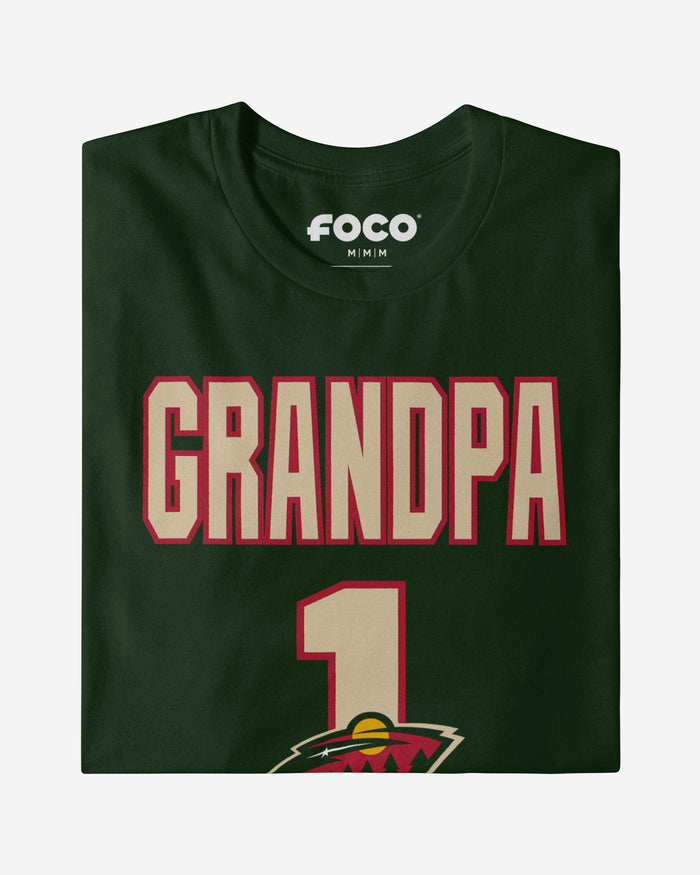 Minnesota Wild Number 1 Grandpa T-Shirt FOCO - FOCO.com