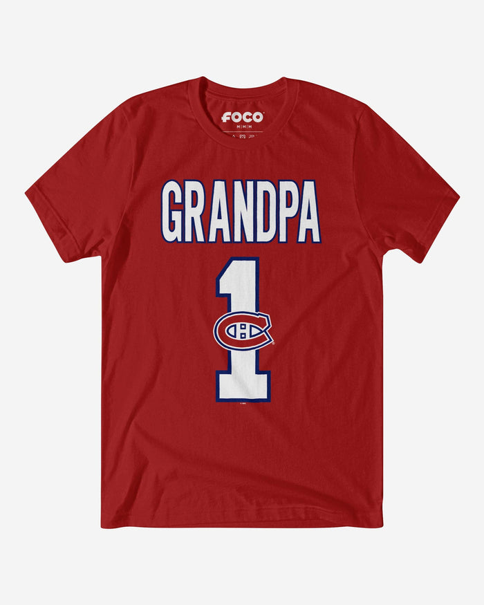 Montreal Canadiens Number 1 Grandpa T-Shirt FOCO S - FOCO.com