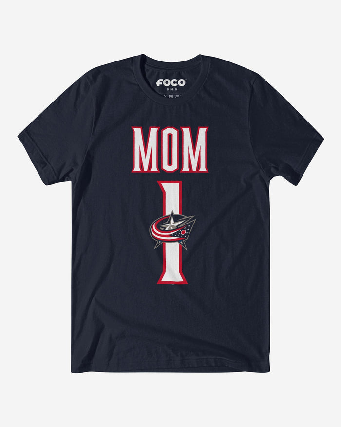 Columbus Blue Jackets Number 1 Mom T-Shirt FOCO S - FOCO.com