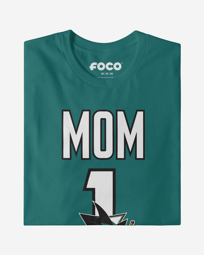 San Jose Sharks Number 1 Mom T-Shirt FOCO - FOCO.com