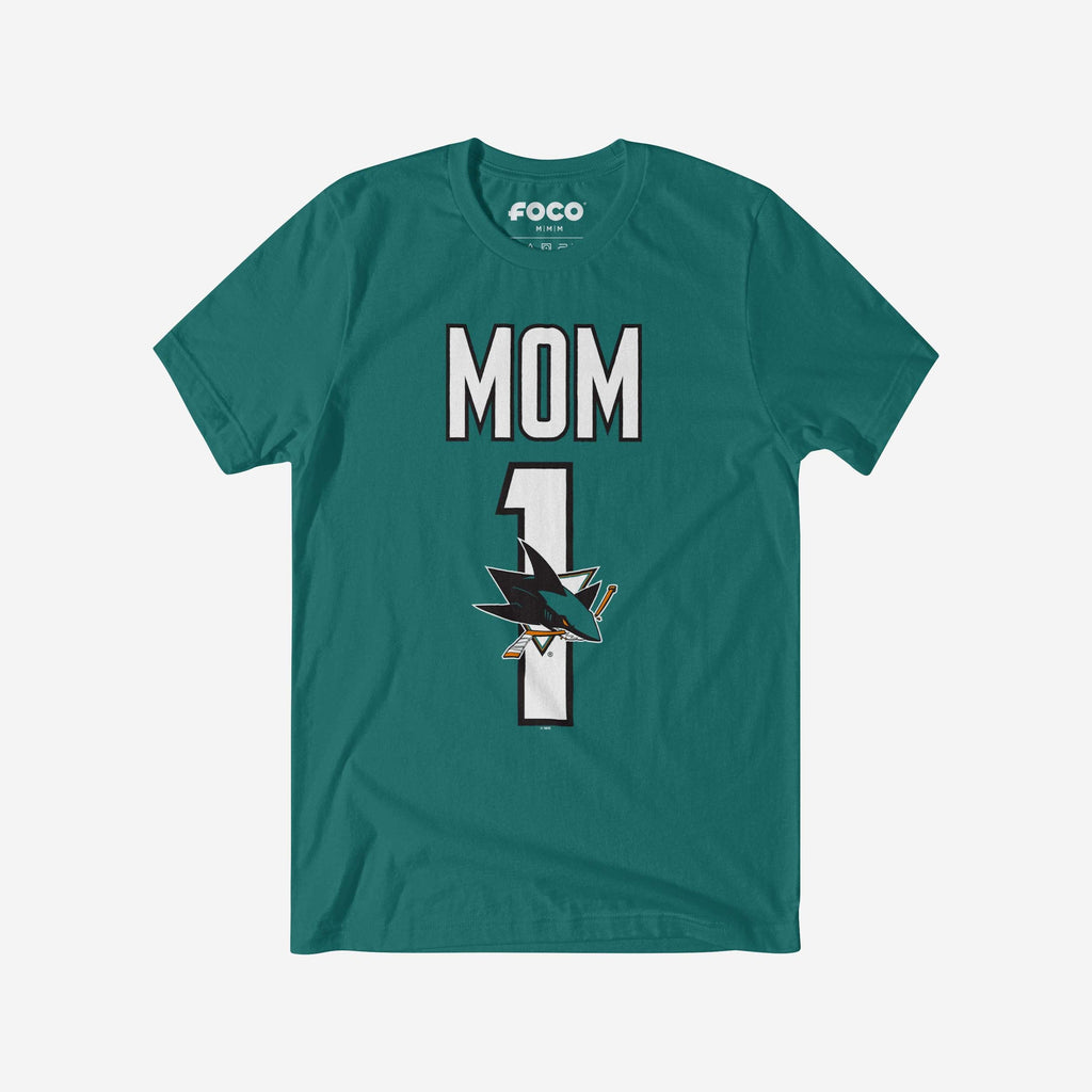 San Jose Sharks Number 1 Mom T-Shirt FOCO S - FOCO.com