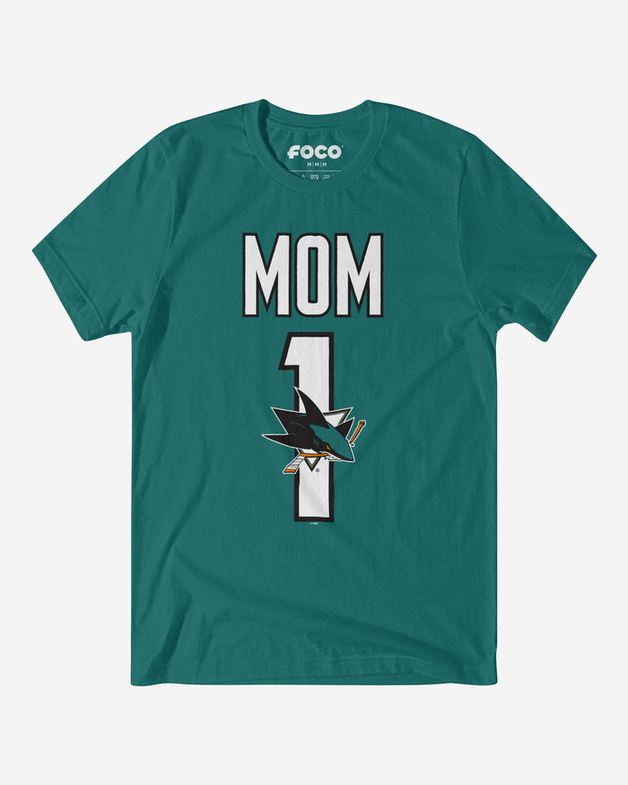 San Jose Sharks Number 1 Mom T-Shirt FOCO S - FOCO.com