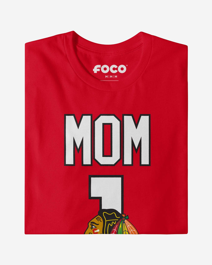 Chicago Blackhawks Number 1 Mom T-Shirt FOCO - FOCO.com