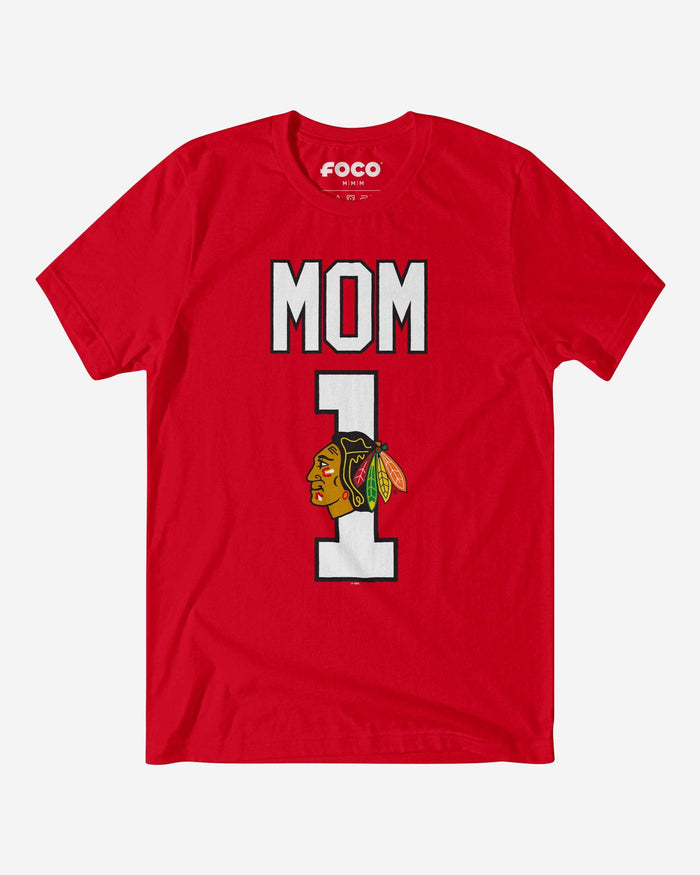 Chicago Blackhawks Number 1 Mom T-Shirt FOCO S - FOCO.com