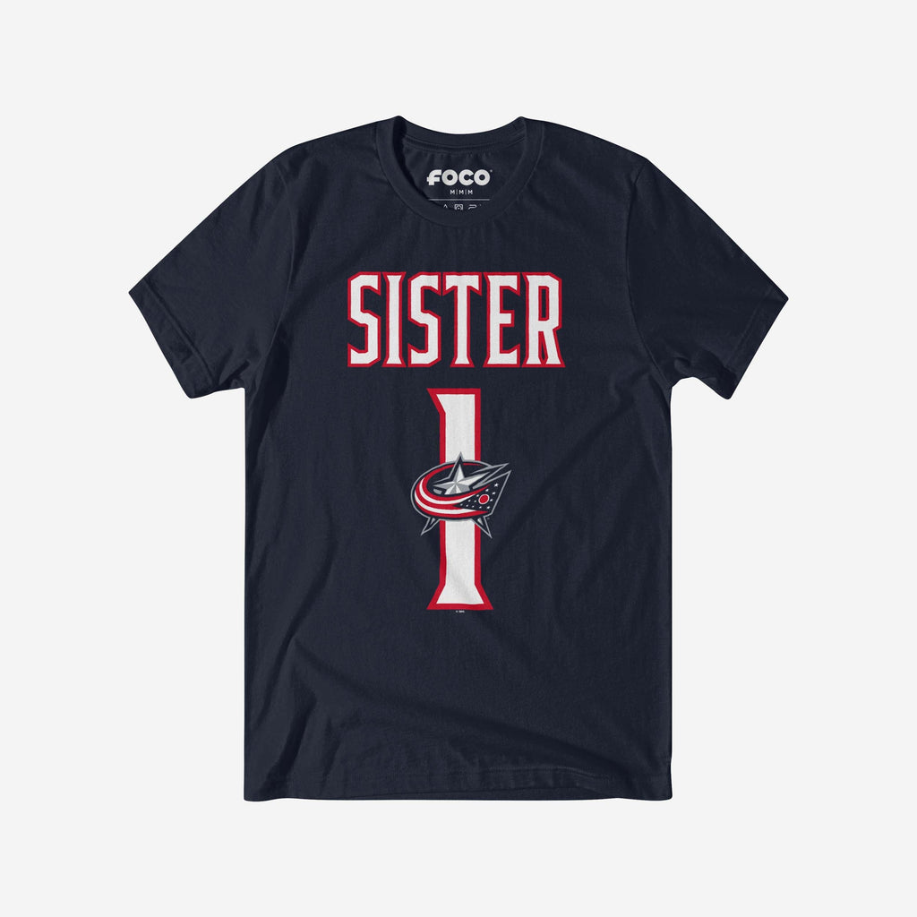 Columbus Blue Jackets Number 1 Sister T-Shirt FOCO S - FOCO.com