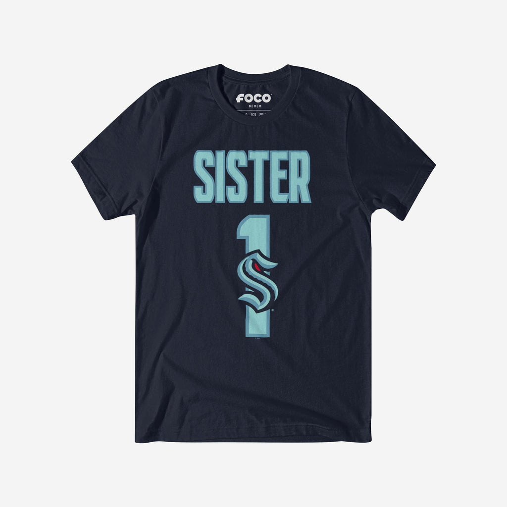 Seattle Kraken Number 1 Sister T-Shirt FOCO S - FOCO.com