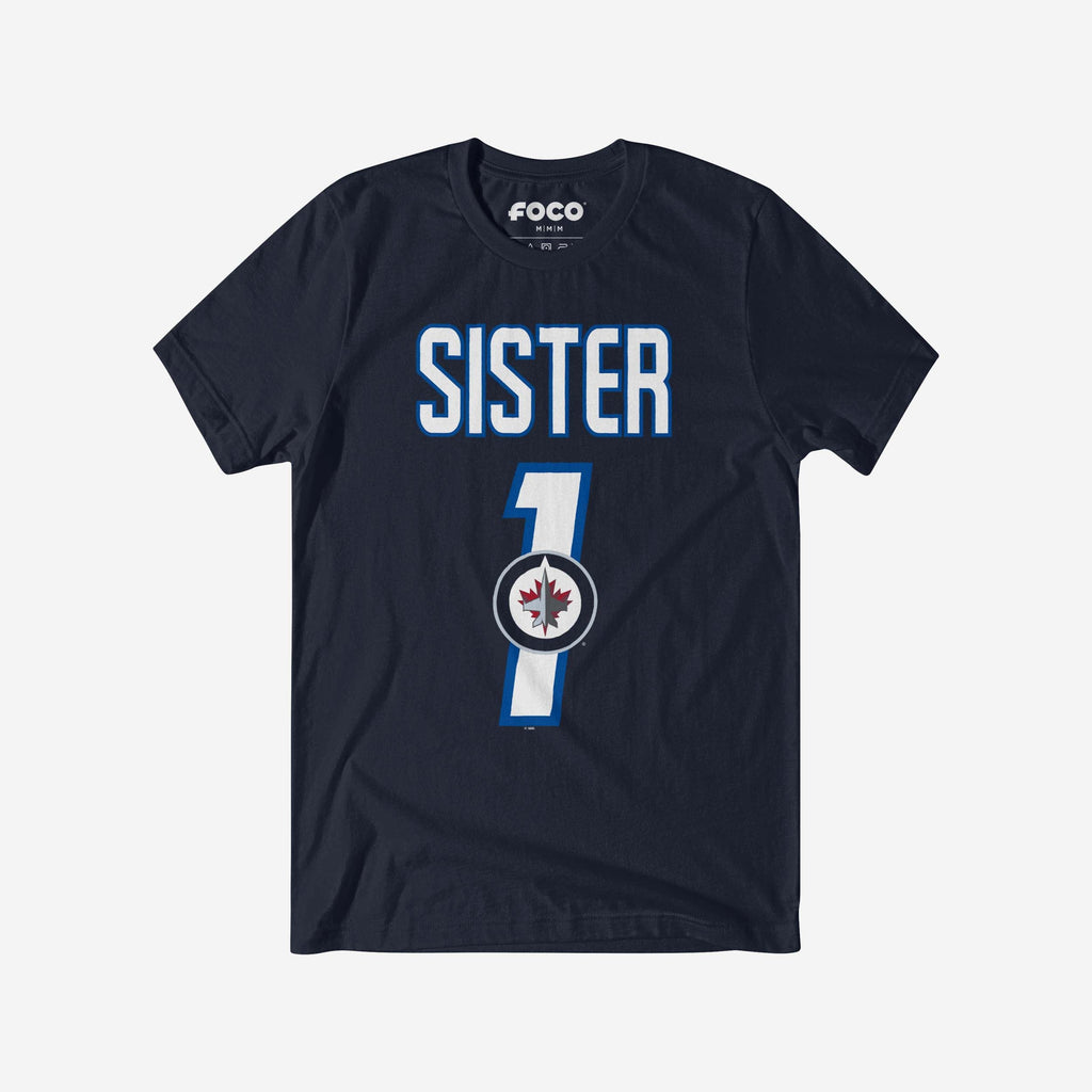 Winnipeg Jets Number 1 Sister T-Shirt FOCO S - FOCO.com