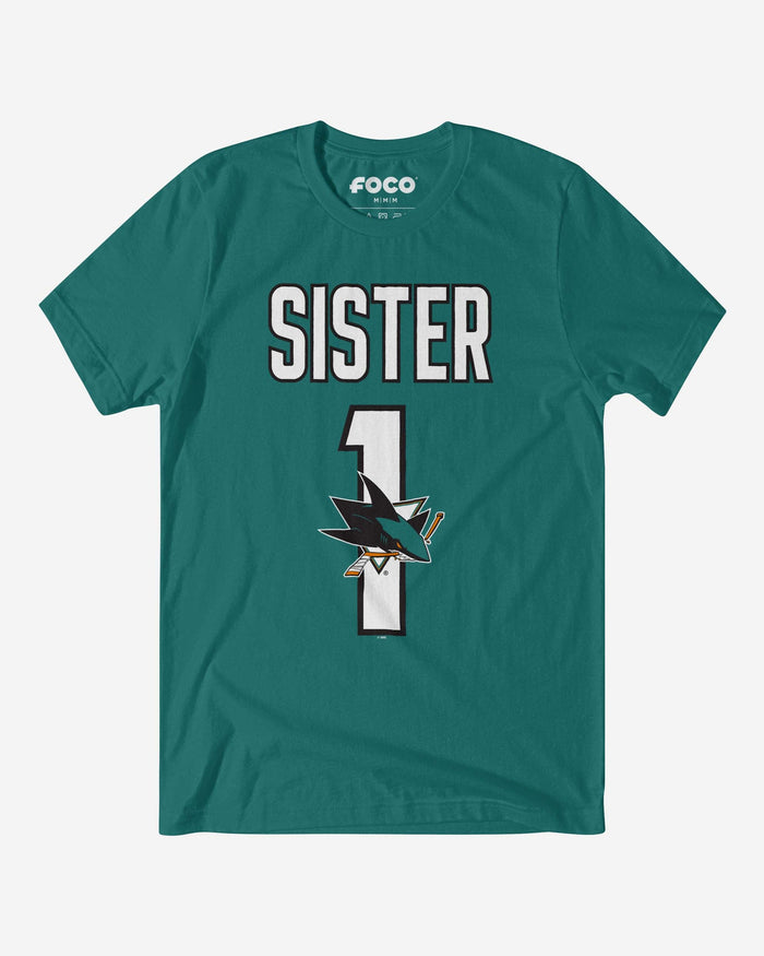 San Jose Sharks Number 1 Sister T-Shirt FOCO S - FOCO.com