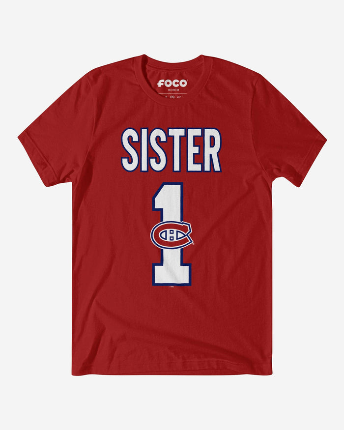 Montreal Canadiens Number 1 Sister T-Shirt FOCO S - FOCO.com