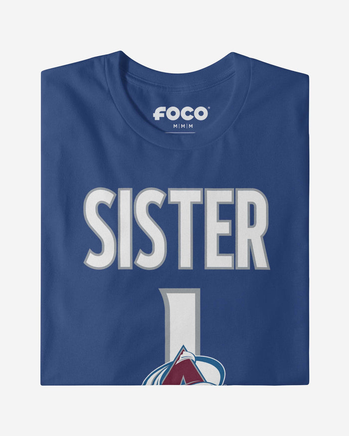 Colorado Avalanche Number 1 Sister T-Shirt FOCO - FOCO.com