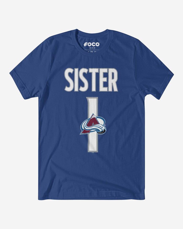 Colorado Avalanche Number 1 Sister T-Shirt FOCO S - FOCO.com