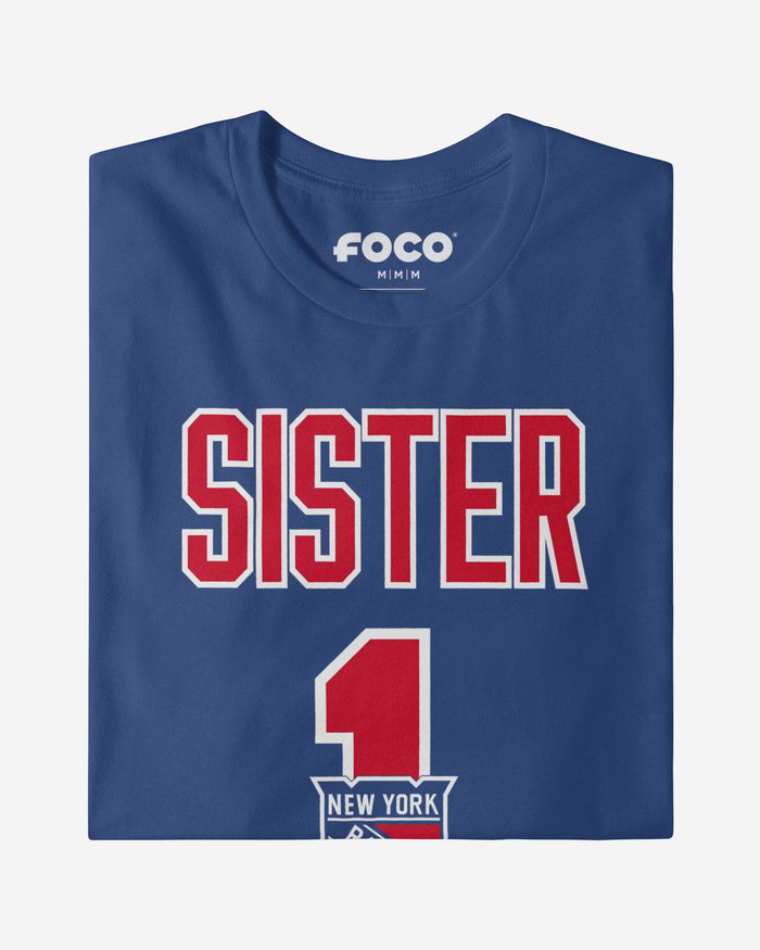 New York Rangers Number 1 Sister T-Shirt FOCO - FOCO.com