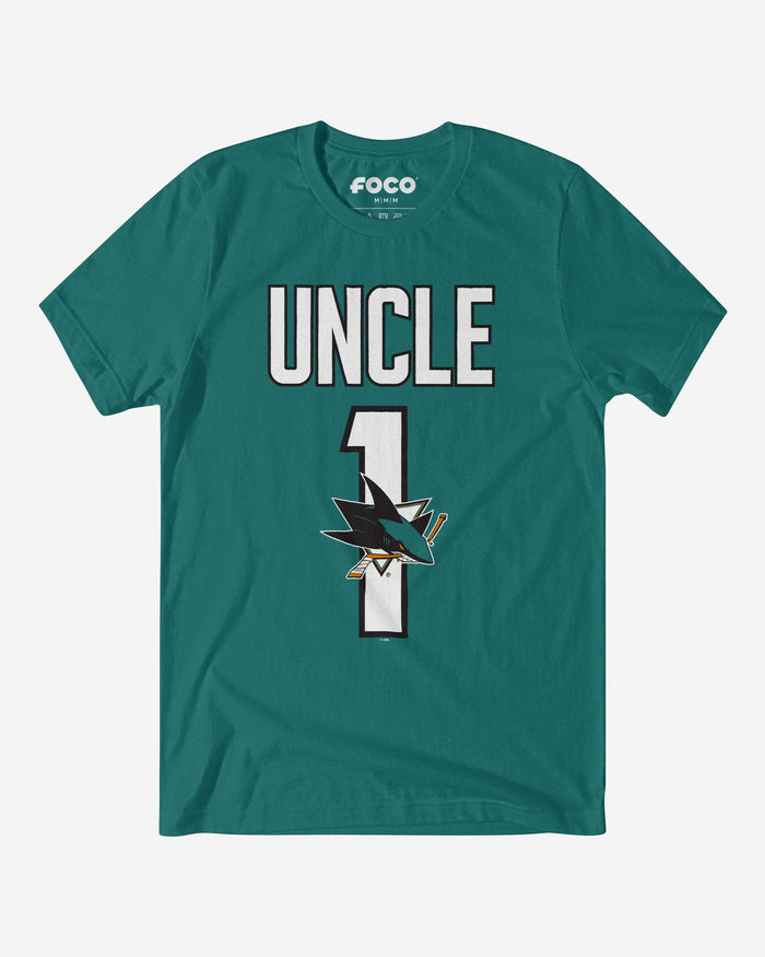 San Jose Sharks Number 1 Uncle T-Shirt FOCO S - FOCO.com