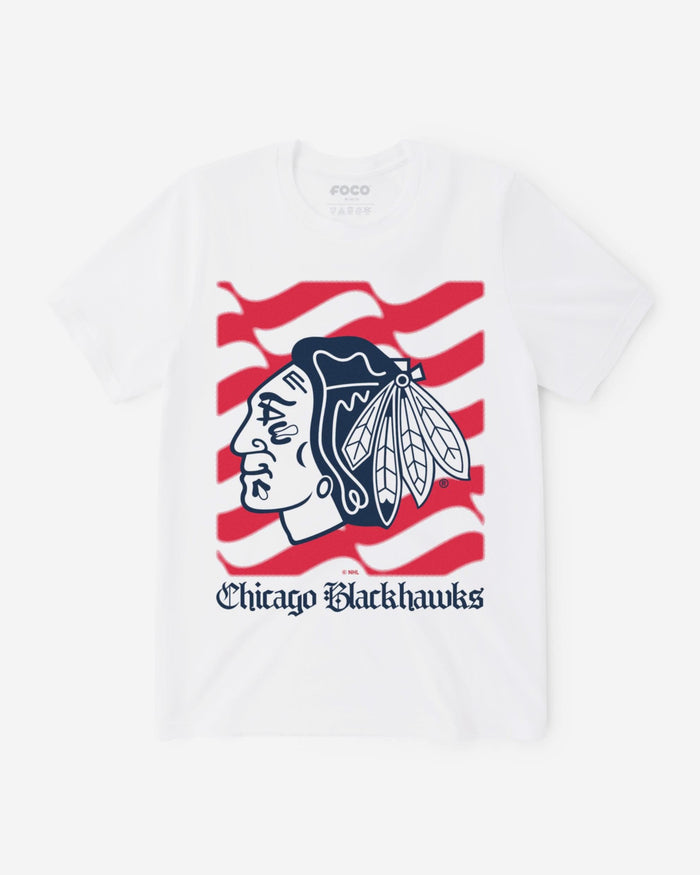 Chicago Blackhawks American Heritage Wordmark T-Shirt FOCO S - FOCO.com
