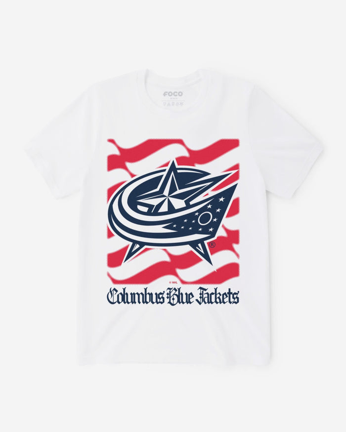 Columbus Blue Jackets American Heritage Wordmark T-Shirt FOCO S - FOCO.com