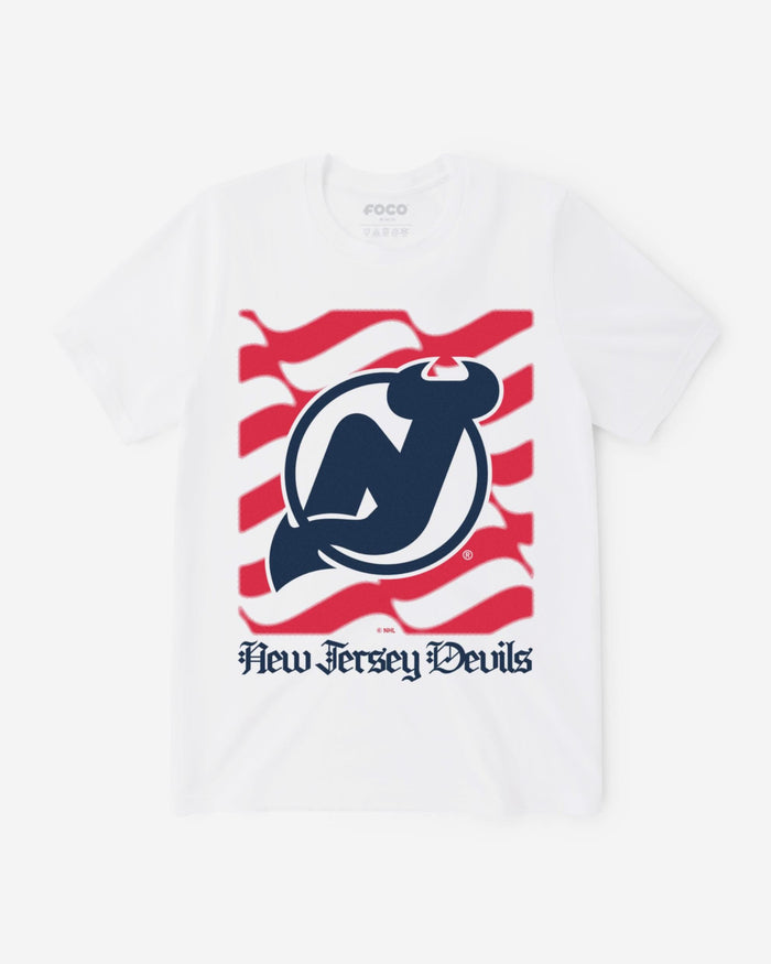 New Jersey Devils American Heritage Wordmark T-Shirt FOCO S - FOCO.com