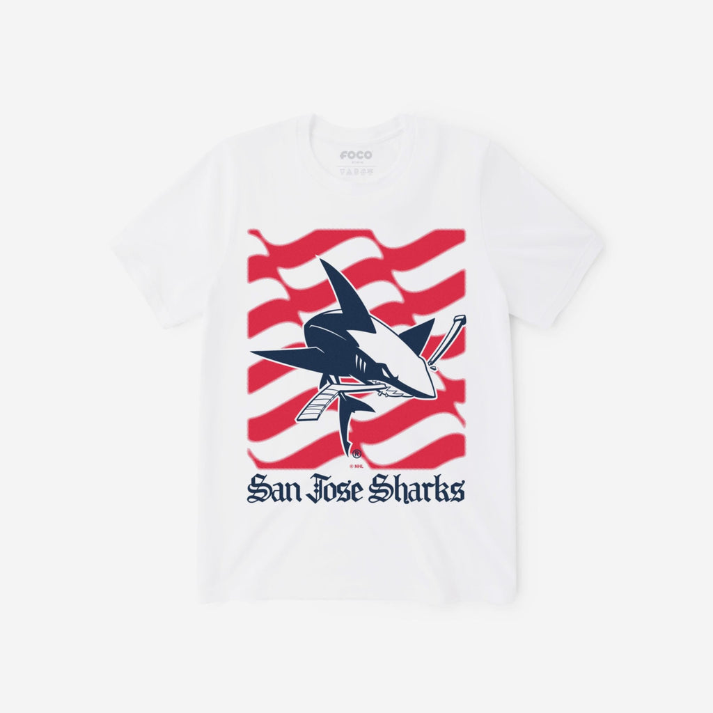 San Jose Sharks American Heritage Wordmark T-Shirt FOCO S - FOCO.com