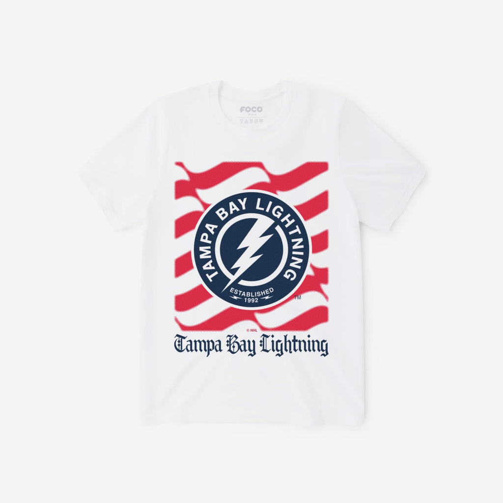 Tampa Bay Lightning American Heritage Wordmark T-Shirt FOCO S - FOCO.com
