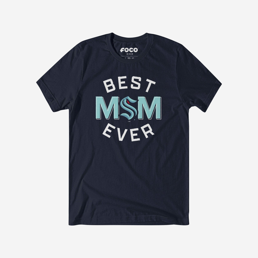Seattle Kraken Best Mom Ever Arched T-Shirt FOCO S - FOCO.com