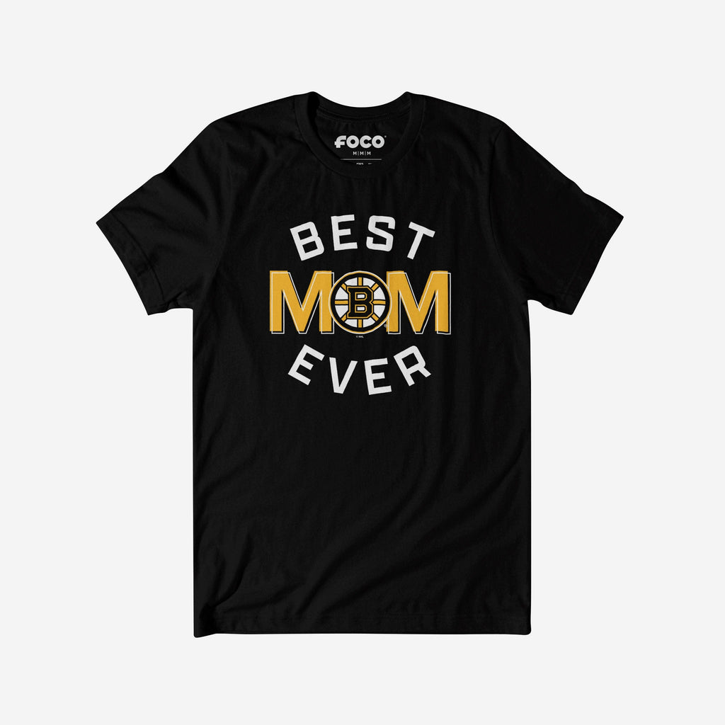 Boston Bruins Best Mom Ever Arched T-Shirt FOCO S - FOCO.com
