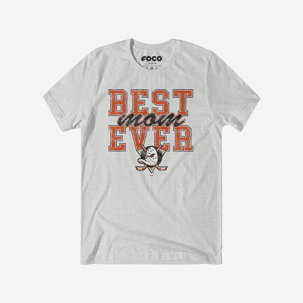 Anaheim Ducks Best Mom Ever Stacked T-Shirt FOCO S - FOCO.com