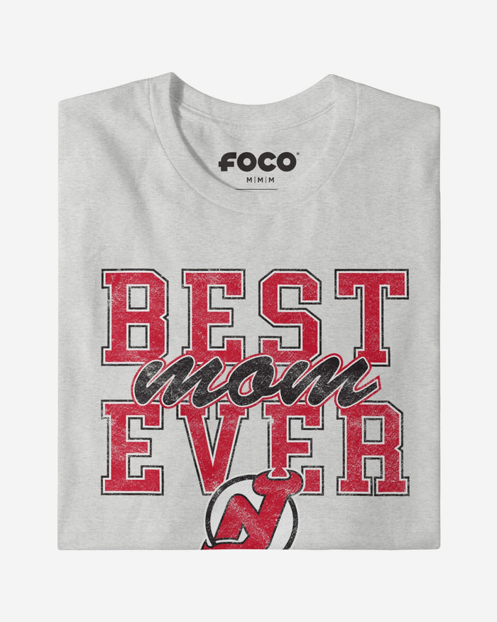 New Jersey Devils Best Mom Ever Stacked T-Shirt FOCO - FOCO.com