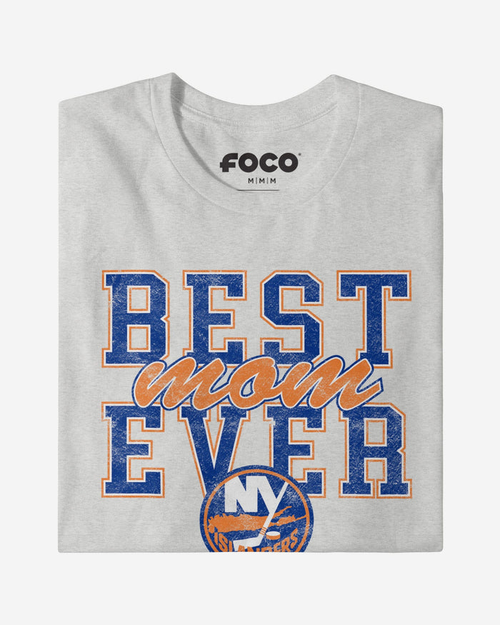 New York Islanders Best Mom Ever Stacked T-Shirt FOCO - FOCO.com