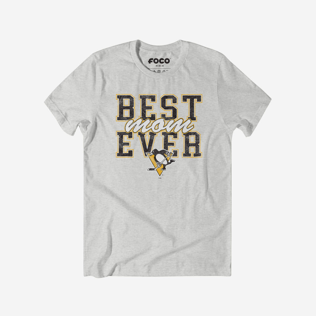 Pittsburgh Penguins Best Mom Ever Stacked T-Shirt FOCO S - FOCO.com